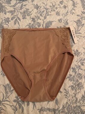 Soma High-Waist Lace Briefs - Taupe